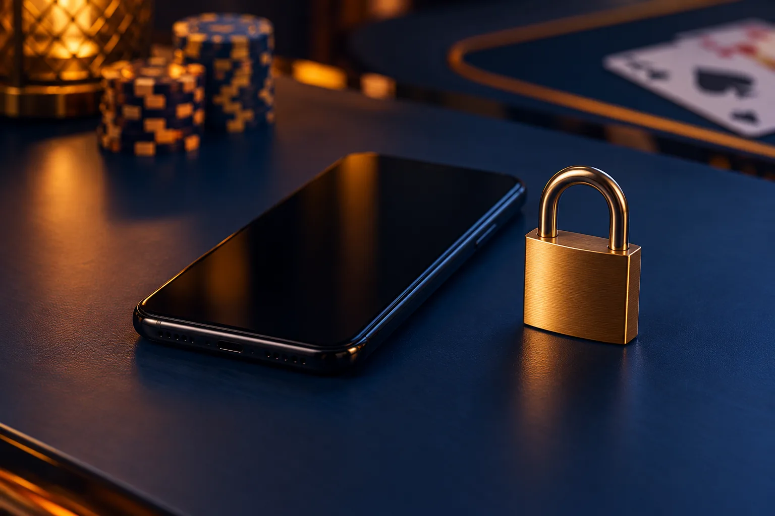 Phone and padlock for the Maneki registration guide